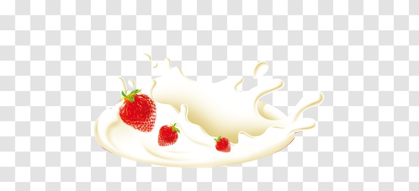 Frozen Yogurt Cream Sweetness Crxe8me Fraxeeche Strawberry - Juice Element Transparent PNG