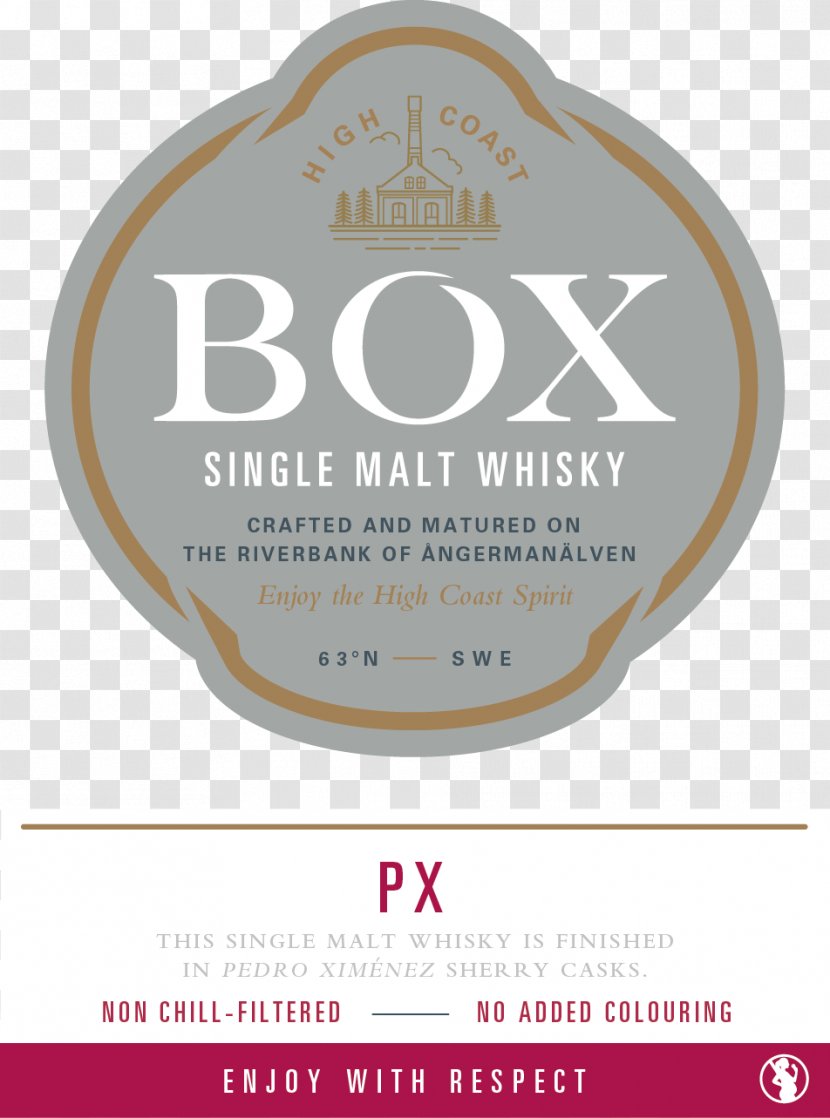 Whiskey Single Malt Whisky Box Destilleri AB Pedro Ximénez Label - Bourbon Transparent PNG