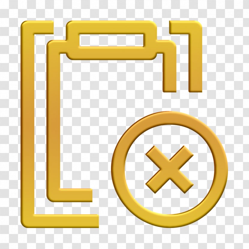 App Icon Clipboard Essential - Yellow - Symbol Transparent PNG