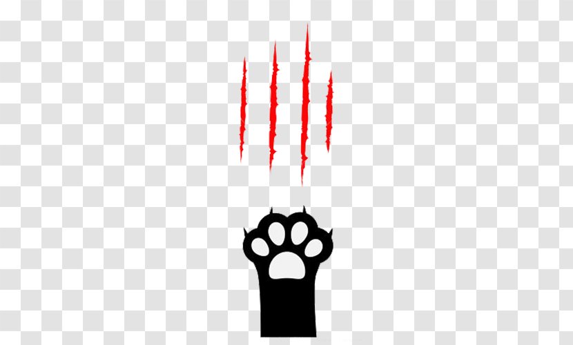 Cat Claw Paw Scratching - Brand - Cartoon Print Transparent PNG