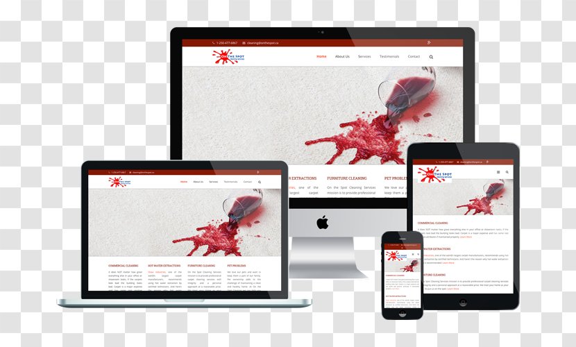 Responsive Web Design Joomla Template System - Website Mockup Transparent PNG