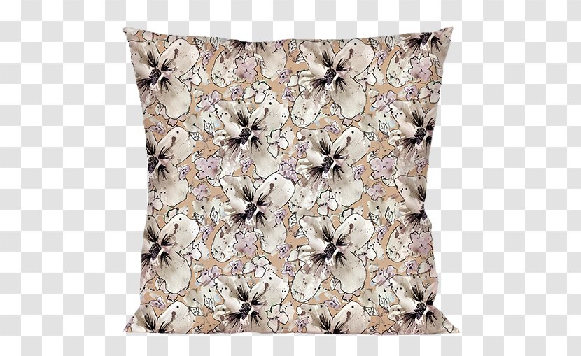 Throw Pillows Cushion Brown - Floral Textile Transparent PNG