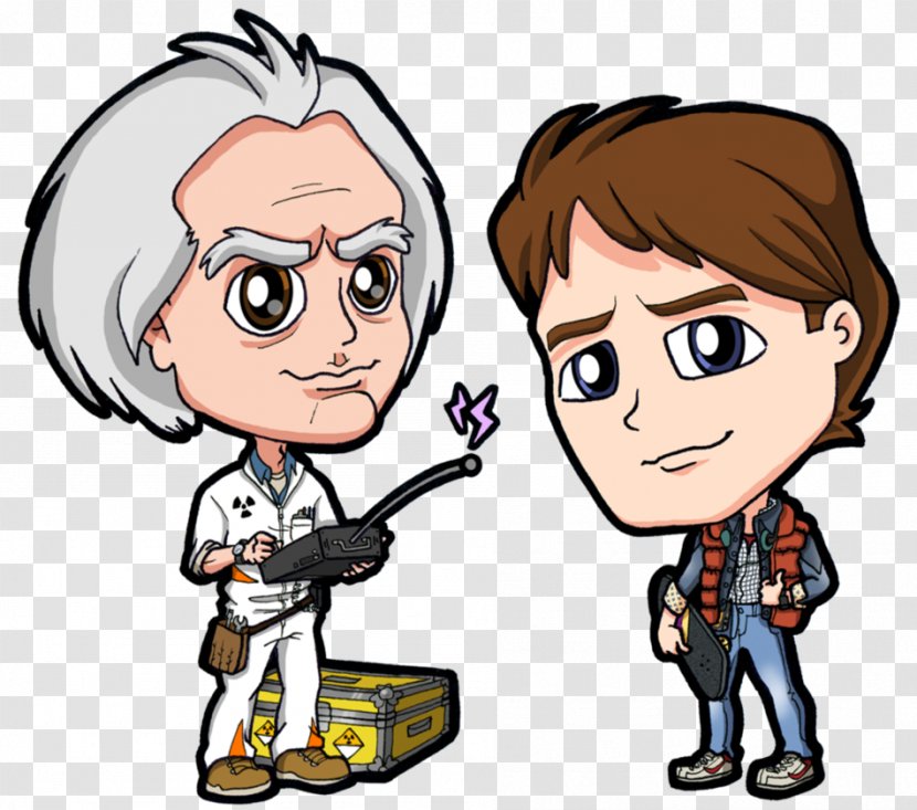 Back To The Future Marty McFly Dr. Emmett Brown DeLorean Time Machine Clip Art - Silhouette - Heart Transparent PNG