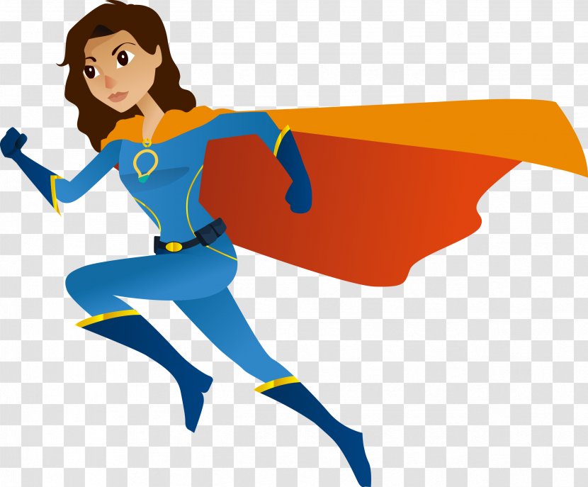 Superman Image Superhero Illustration Cartoon - Vector Transparent PNG