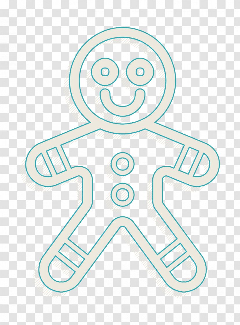 Christmas Gingerbread Man - Meter - Neon Symbol Transparent PNG