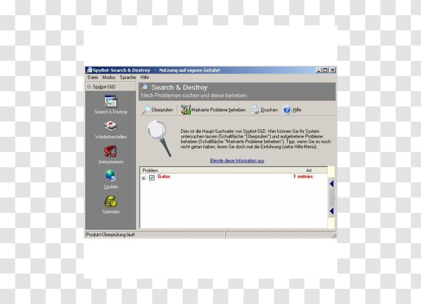 Screenshot Spybot – Search & Destroy Multimedia Font - Software Transparent PNG