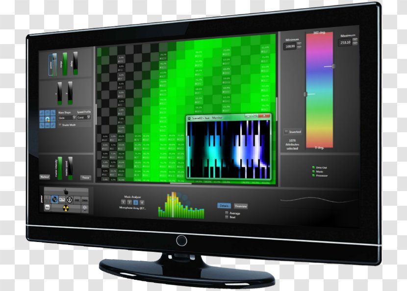 LED-backlit LCD Lighting Control System DMX512 Computer Software - Screen - String Lights Patio Transparent PNG
