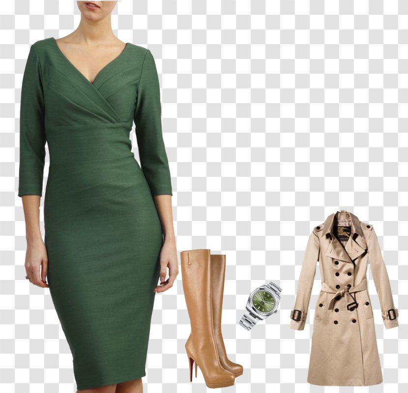 Trench Coat Dress Burberry Clothing Fashion - Cocktail Transparent PNG