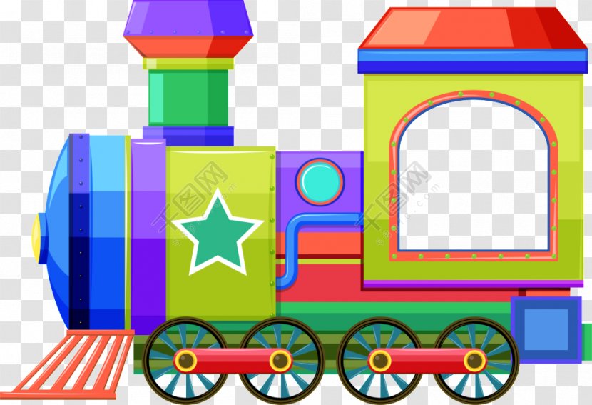 Toy Trains & Train Sets Clip Art Rail Transport Vector Graphics - Drawing - Brinquedo Ornament Transparent PNG