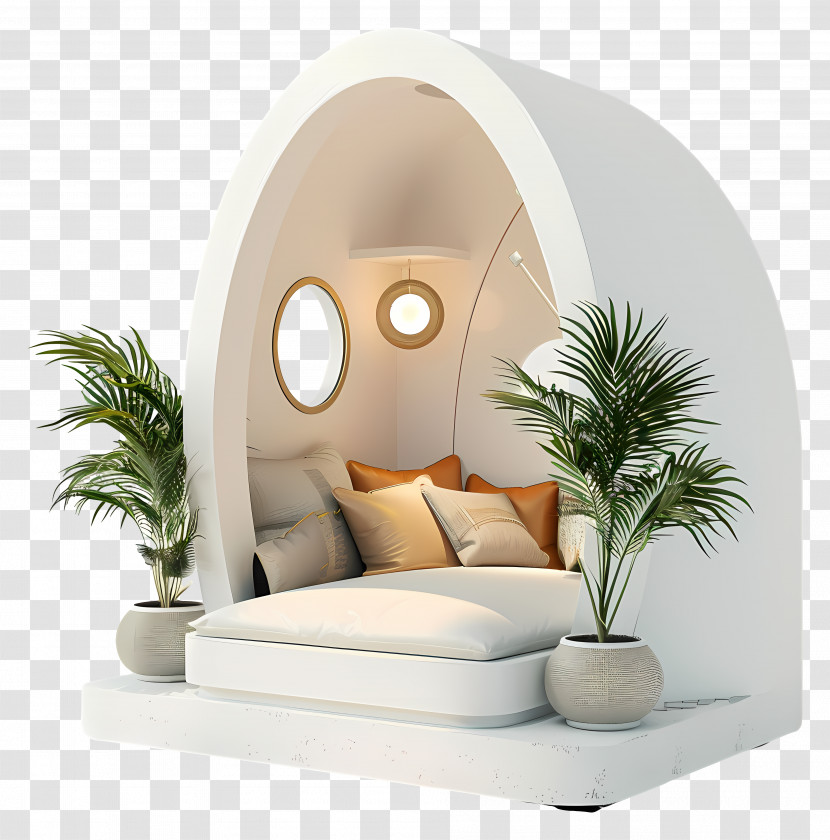 Summer Shelter - Cozy Nook With Cushions And Plants Transparent PNG
