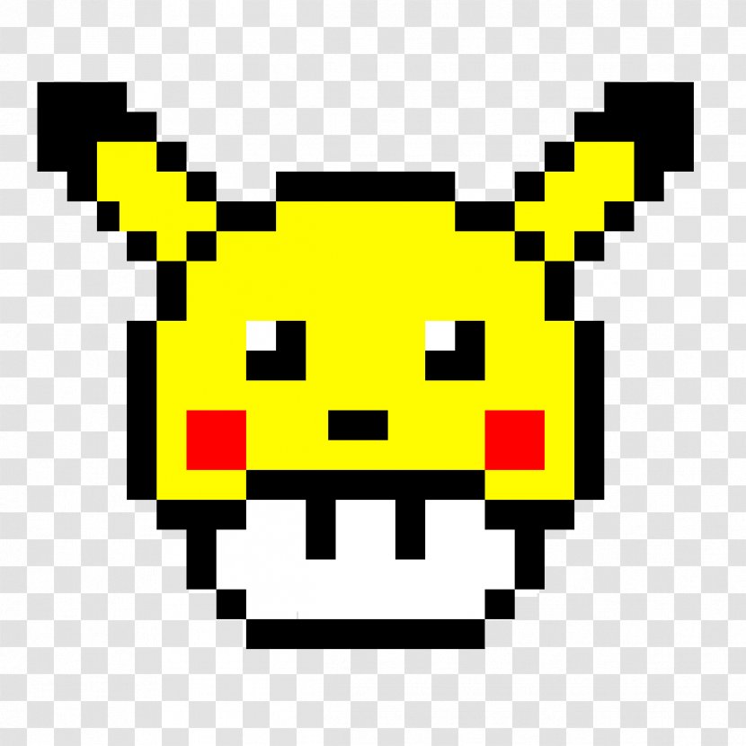Pikachu Mario Pixel Art Pokémon Minecraft Transparent PNG