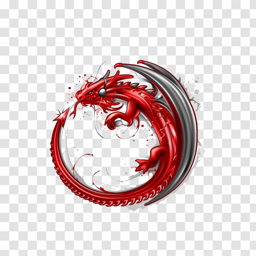 Chinese Dragon Illustration - Red - Totem Transparent PNG