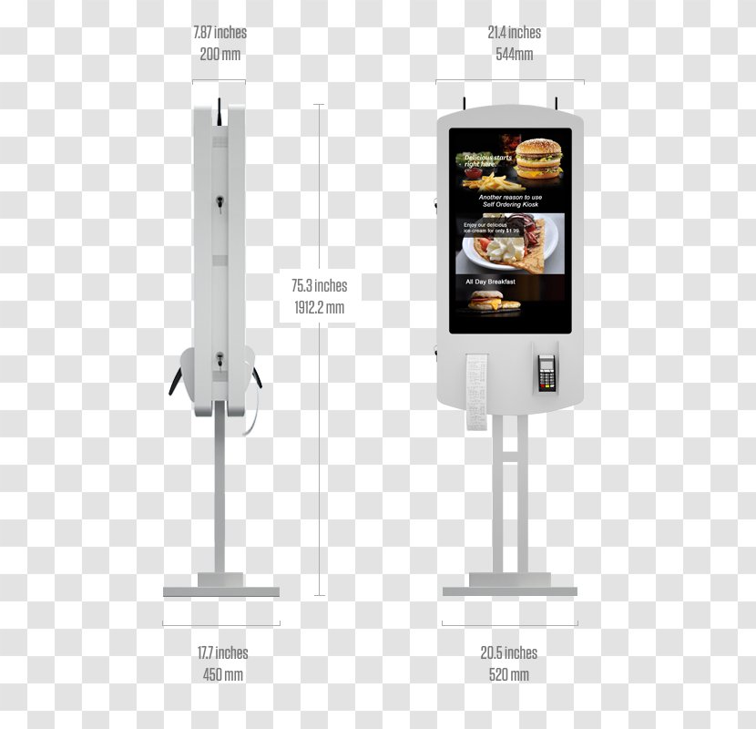 Kiosk Vending Machines Retail McDonald's Foodservice - Digital Signs - Self-service Transparent PNG