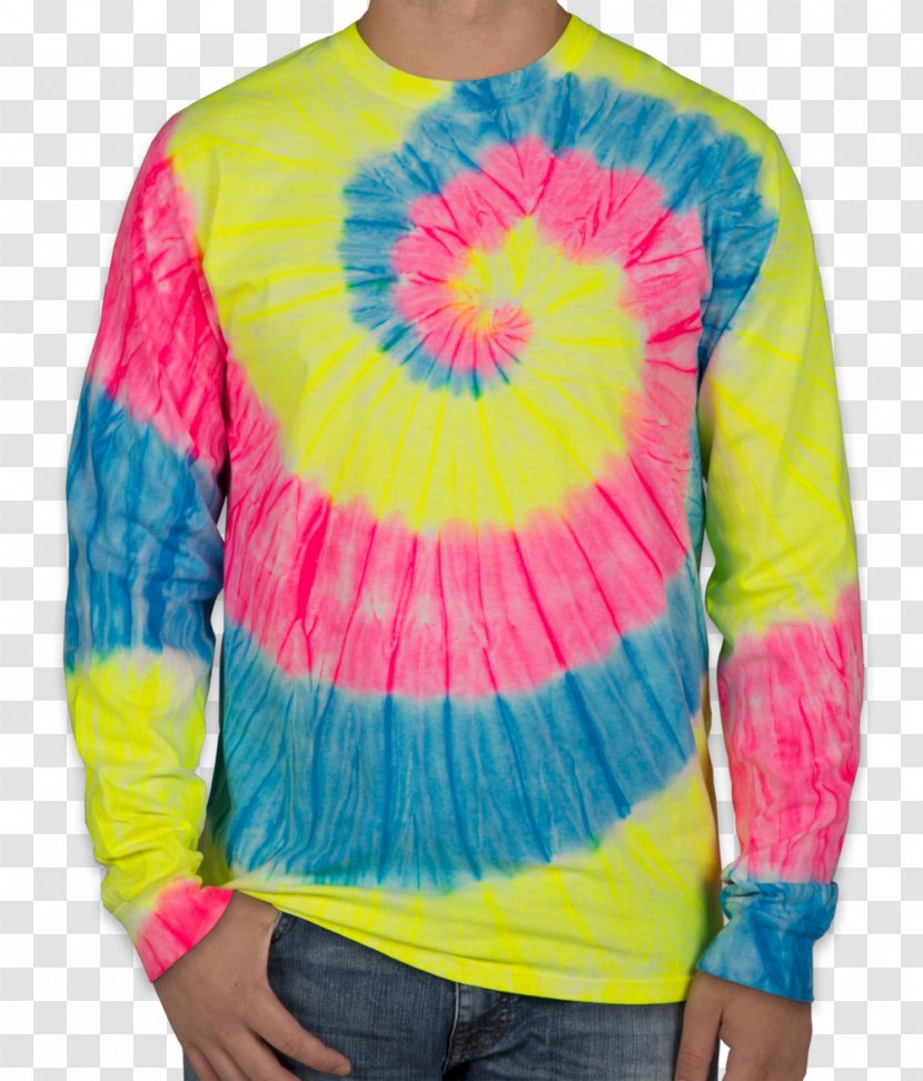 Long-sleeved T-shirt Tie-dye Clothing Transparent PNG