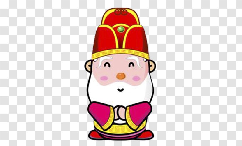 Caishen Chinese New Year Cartoon - Designer - Baoquan White Beard Grandfather Transparent PNG