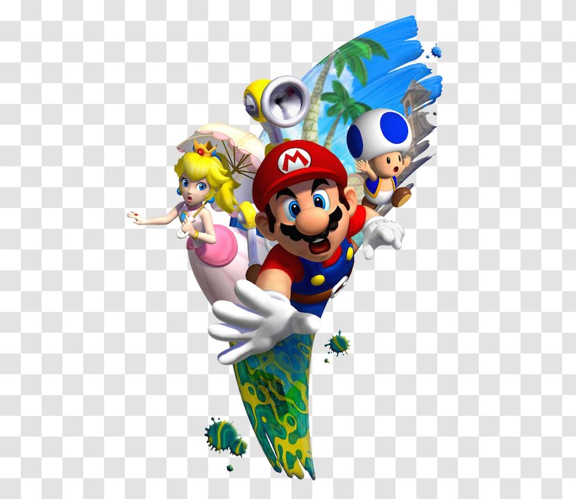Super Mario Sunshine Bros. GameCube Wii - Gamecube Transparent PNG