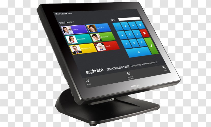 Point Of Sale Payment Terminal Computer Cash Register Touchscreen Transparent PNG