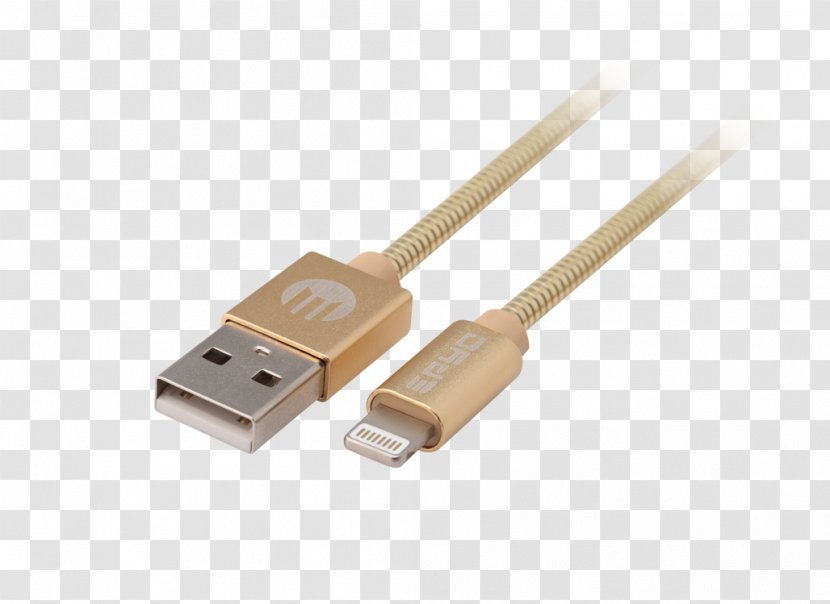 USB-C Battery Charger Gold Electrical Cable - Metal - USB Transparent PNG