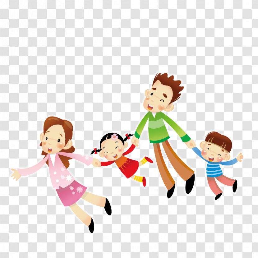 Child Parent Illustration - Art - Together With The Children's Parents To Fly Transparent PNG
