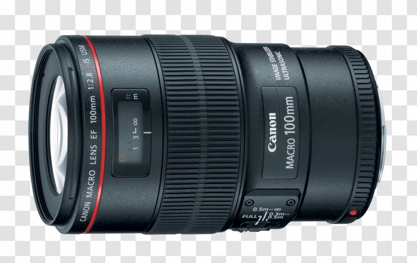 Canon EF Lens Mount EF-S 100mm F/2.8L Macro IS USM F/2.8 - Ef F28 Usm - Camera Transparent PNG