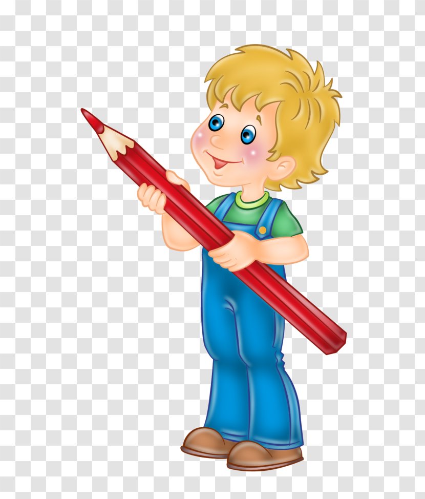 Pencil Child Boy Clip Art - Figurine Transparent PNG