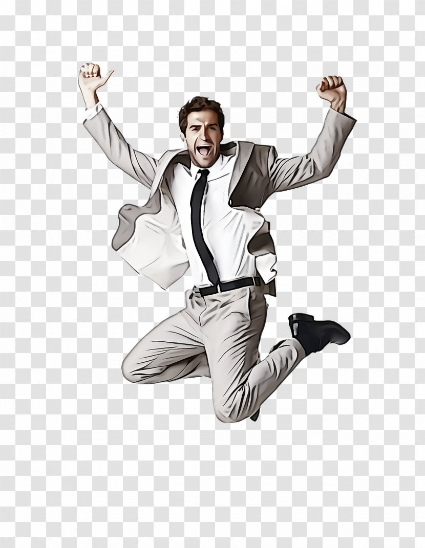 Jumping Gesture Kick Suit Costume Transparent PNG