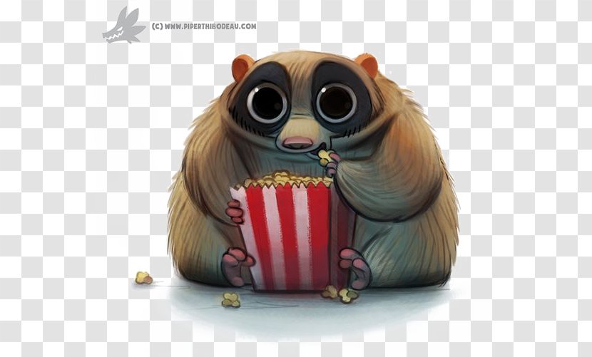 Slow Loris Raccoon Cartoon Painting - Deviantart Transparent PNG