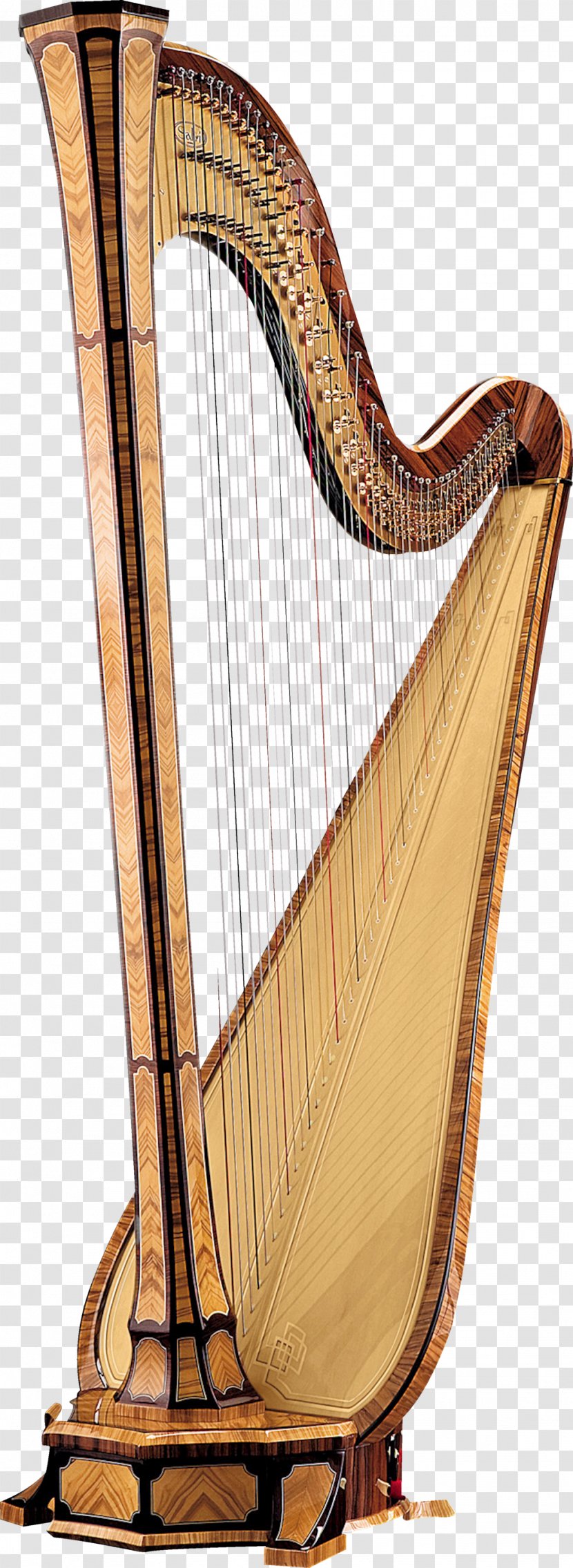 Harp Musical Instrument - Tree - Brown Beautiful Transparent PNG