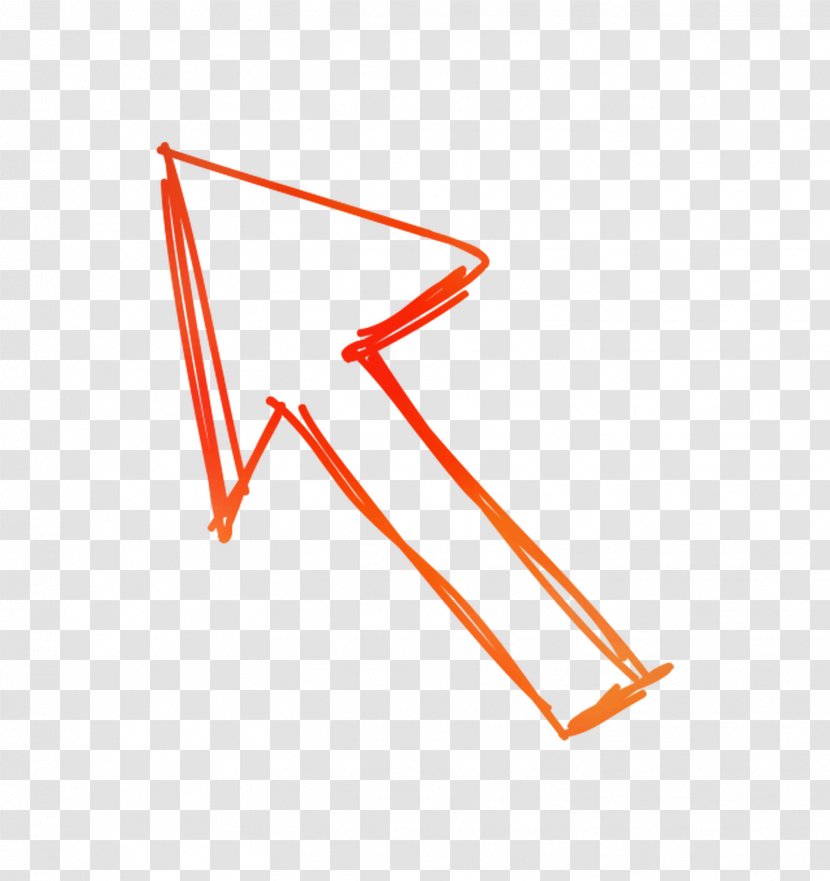 Line Triangle Point Product Design - Orange Transparent PNG