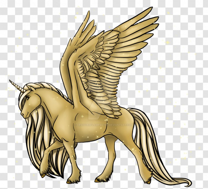Horse Legendary Creature Unicorn Mammal Pony - Mane - Gold Dust Transparent PNG
