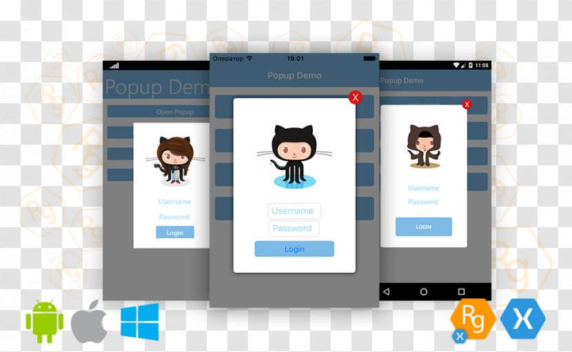 Xamarin Pop-up Ad Dialog Box GitHub Plug-in - Multimedia - Text Input Transparent PNG