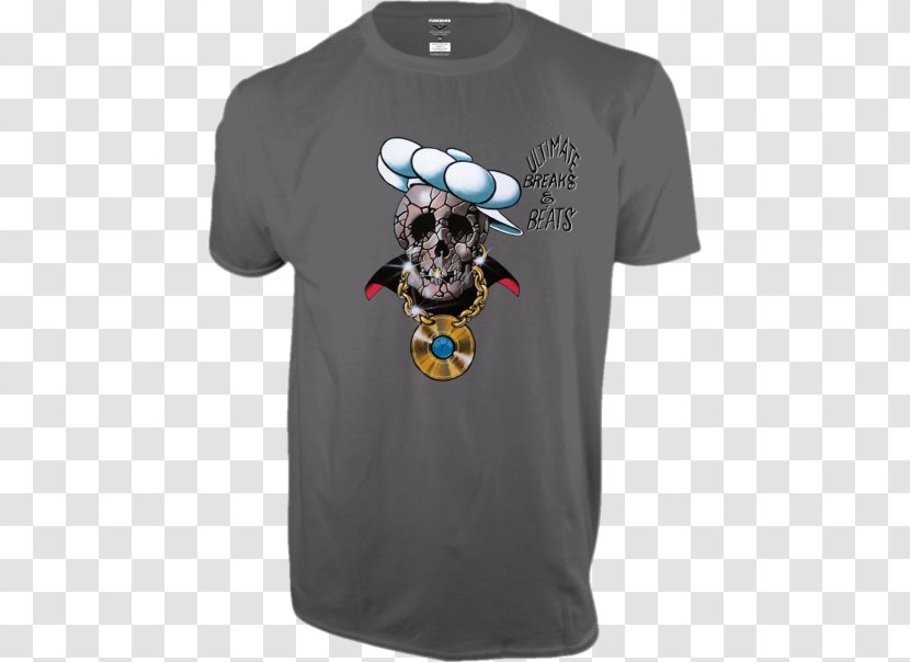 T-shirt Sleeve Neck Font - T Shirt - Hiphop Skull Transparent PNG