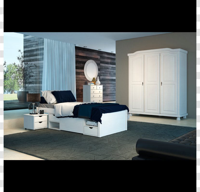 Bed Frame Bedside Tables Living Room - Couch - Cama De Solteiro Transparent PNG