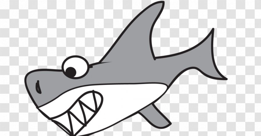 Great White Shark Cartoon Clip Art - Mammal Transparent PNG