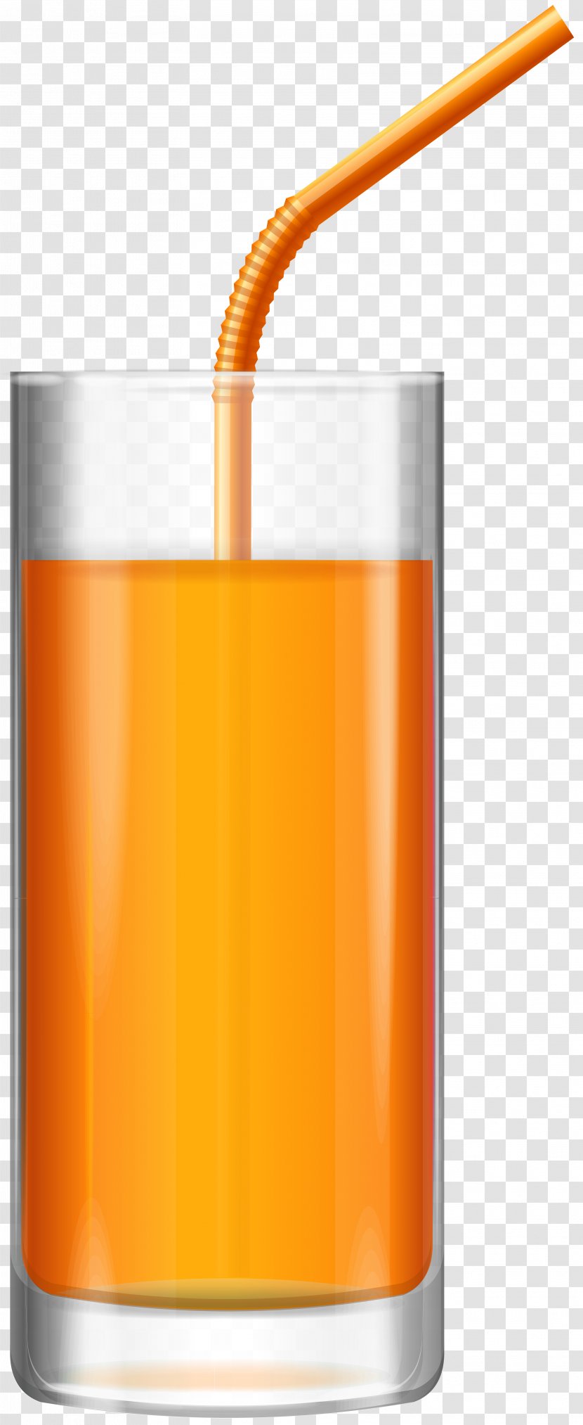 Orange Juice Drink Soft - Drinking Straw - Clip Art Image Transparent PNG