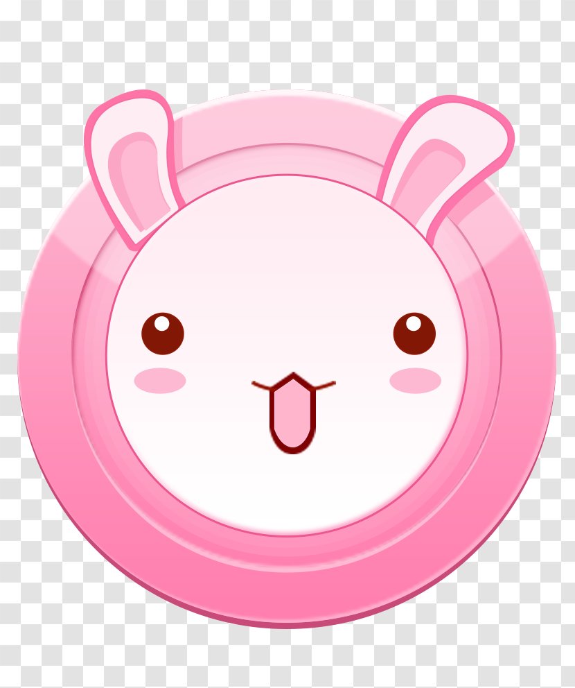 Rabbit Download Clip Art - Snout - Cute Little Pink Button Transparent PNG