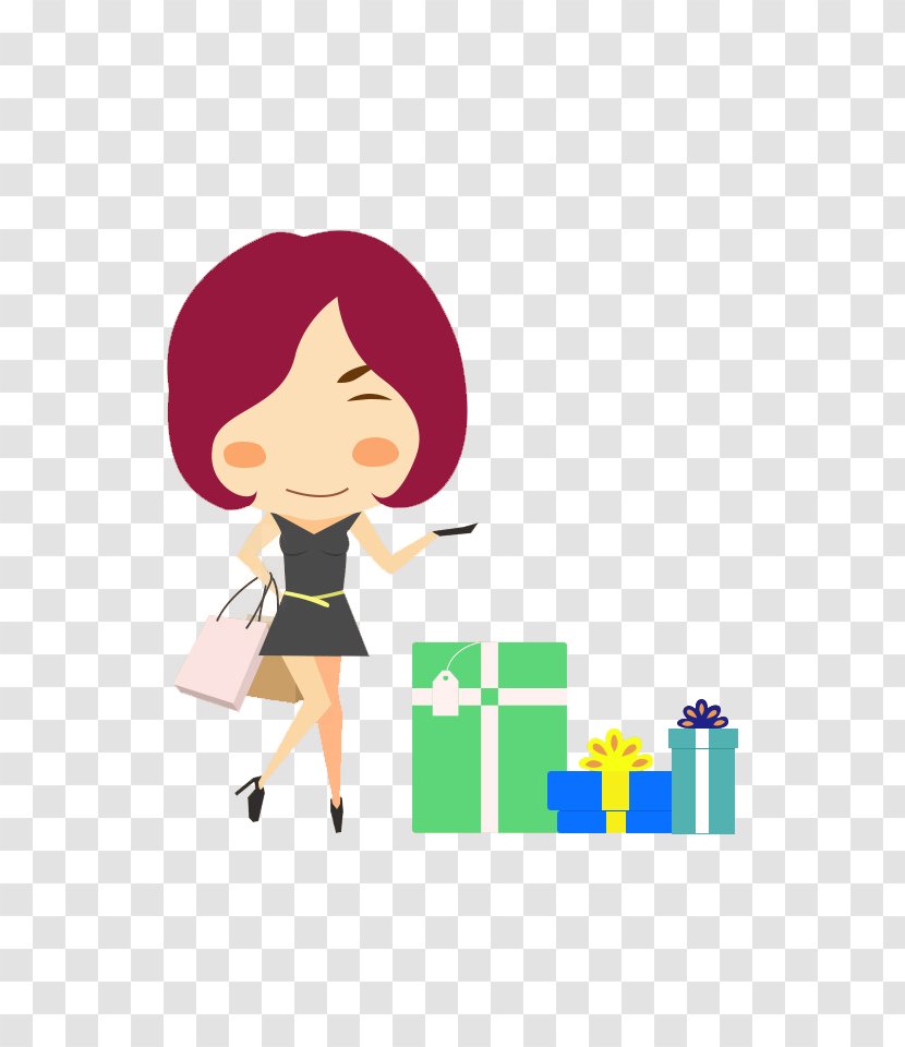 Shopping Illustration - Tree - Woman Transparent PNG