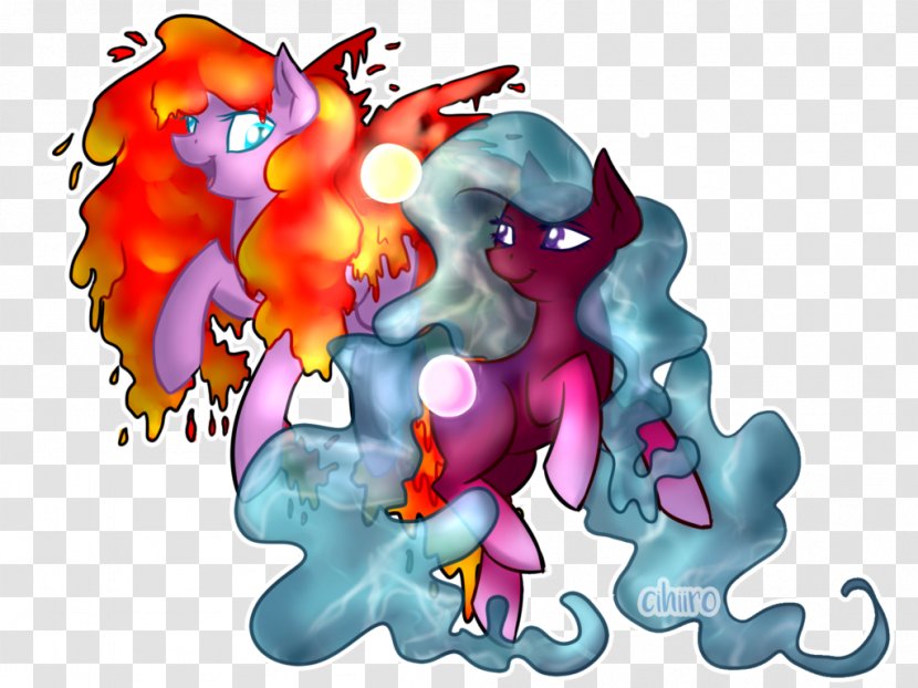 DeviantArt Pony Graphic Design Drawing - Fictional Character - Water And A Flame Transparent PNG