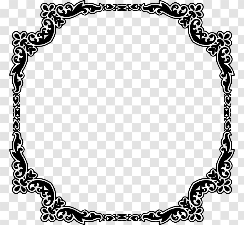 Picture Frames Art Deco Line Clip - Body Jewelry - Round Border Transparent PNG