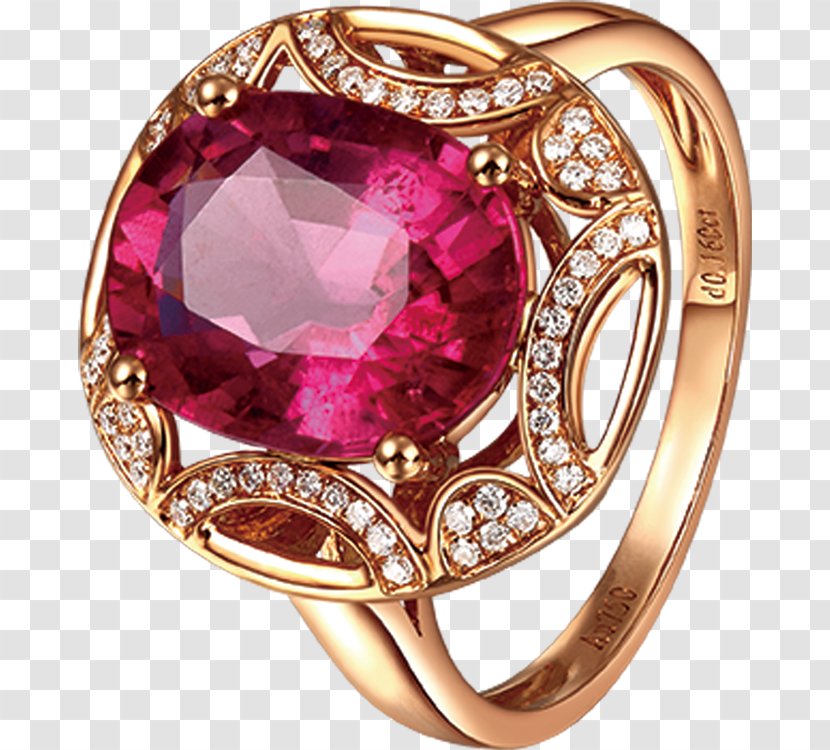 Ruby Ring Jewellery Diamond - Fashion Accessory - Gold Transparent PNG