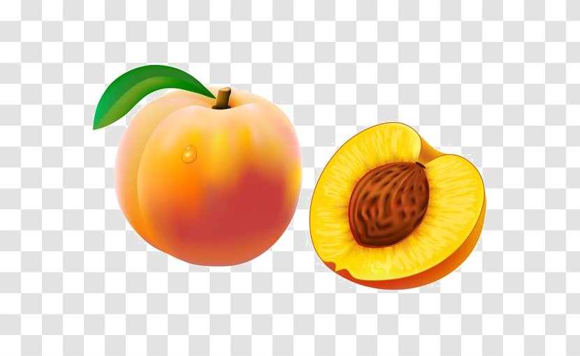 Peach Fruit Cartoon Transparent PNG