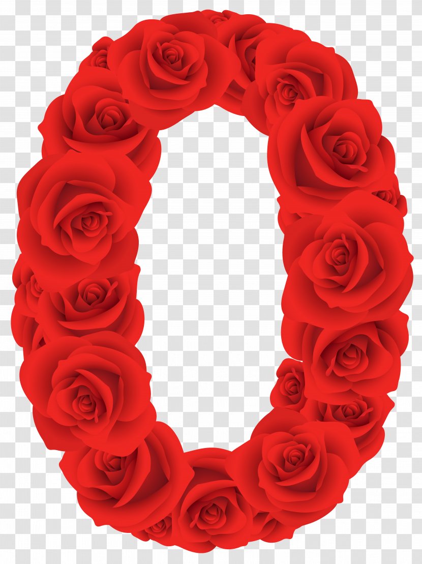 Number Clip Art - Red Roses - Rose Decorative Transparent PNG