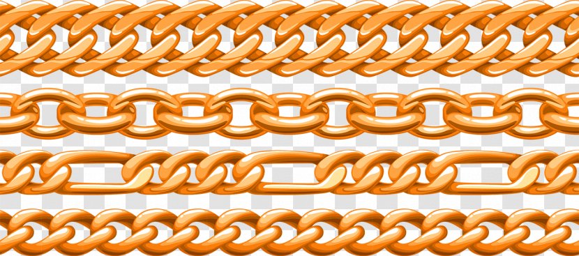 Chain Euclidean Vector Necklace Illustration - Orange Transparent PNG