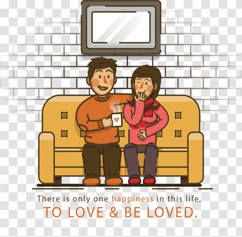 Significant Other Illustration - Human Behavior - Loving Couple In Love Transparent PNG