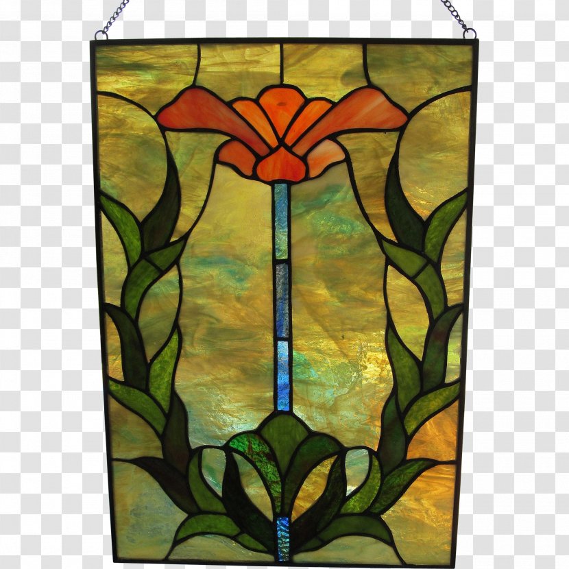 Window Stained Glass Material Flower Transparent PNG