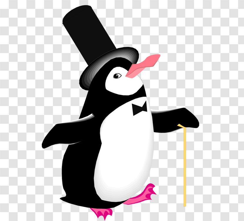 Penguin Tuxedo Top Hat Tux Town - Bird Transparent PNG