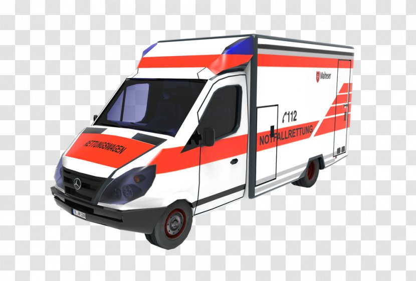 Twinbits 3D Fire Department Commercial Vehicle Ambulance - Rettungswagen - Intensive Care Unit Transparent PNG