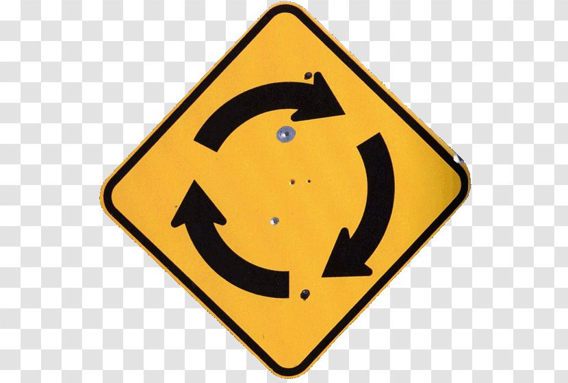 Priority Signs Roundabout Traffic Sign Warning Circle - Lane - Panneau Transparent PNG