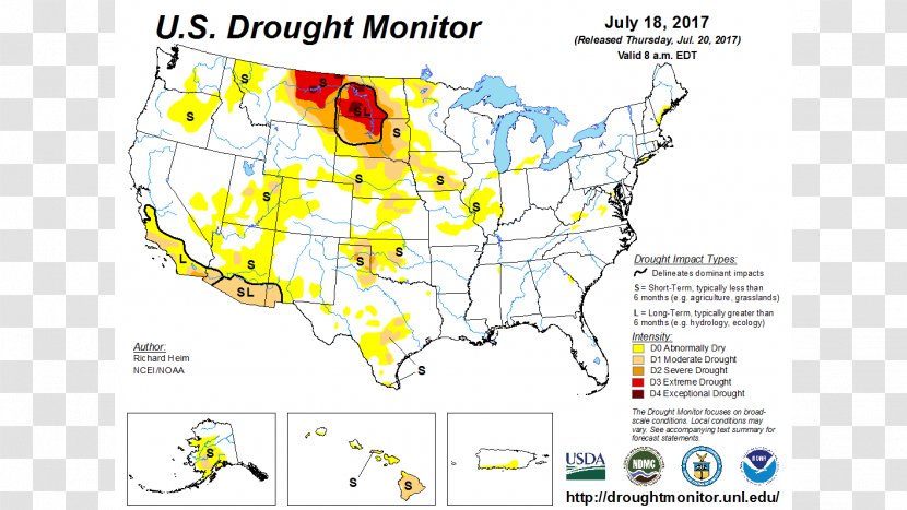United States Drought Monitor Western 2012–13 North American 2017–18 Winter - Agriculture Transparent PNG