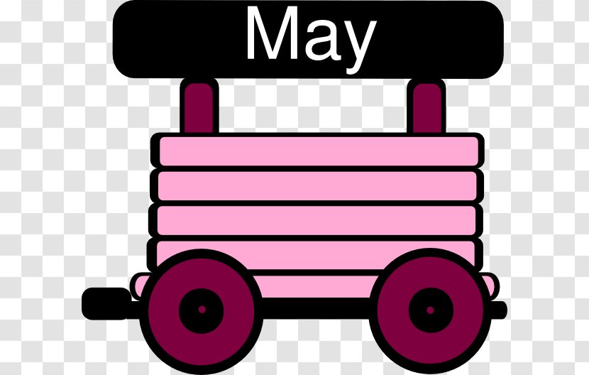 Train Passenger Car Rail Transport Carriage Clip Art - Pink Transparent PNG